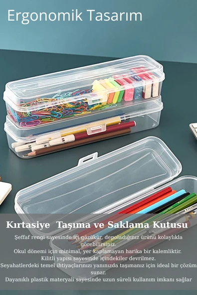 Mithra Life Kalemlik Diş Fırçası Makyaj Seyahat Şeffaf Plastik Saklama Kutusu MIT1237 - 2