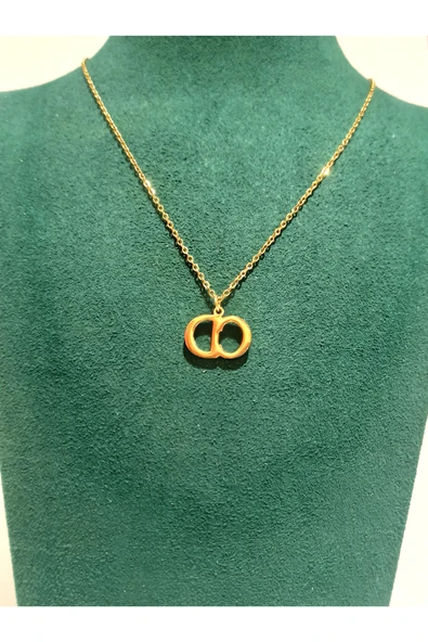 Monalisa Home Gold Renk Lüks Figürlü Gösterişli Harf Kolye ürün görseli 1