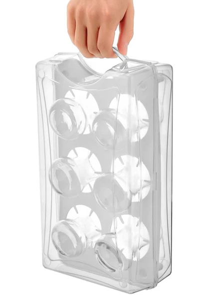 Mithra Life 6 lı Çantalı Çay Bardağı Taşıma Kutusu Seyahat Piknik Seti MIT1236 - 4