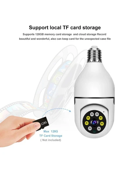 360° Full Hd 1080p Ampül Smart Ip Kamera - 7
