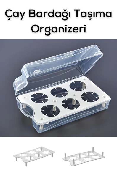 Mithra Life 6 lı Çantalı Çay Bardağı Taşıma Kutusu Seyahat Piknik Seti MIT1236 - 2