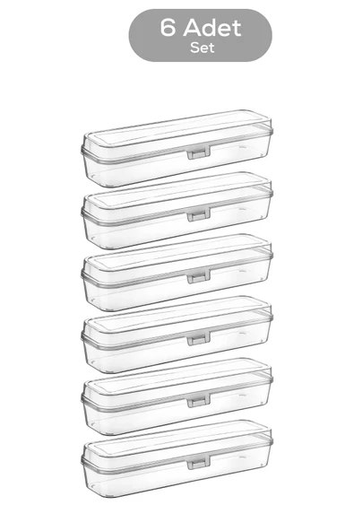 Mithra Life 6 Adet Şeffaf Çeyizlik Çatal Kaşık Düzenleyici Taşıma Seti Piknik Saklama Kutusu MIT1239 - Resim 3