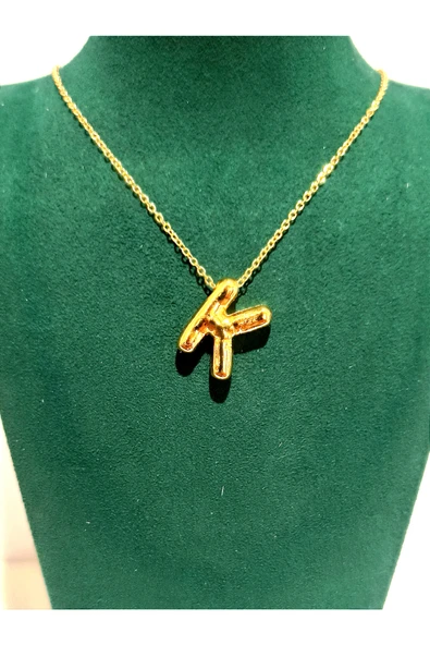 Monalisa Home Gold Renk Lüks Figürlü Gösterişli Harf Kolye ürün görseli 1