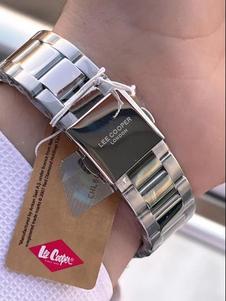 Lee Cooper İtalyan Bileklik Setli 2 Yıl Garantili Suya Dayanıklı Çelik Kordon Renk Atma Yapmaz VS.BLKT.0557 - Resim 5