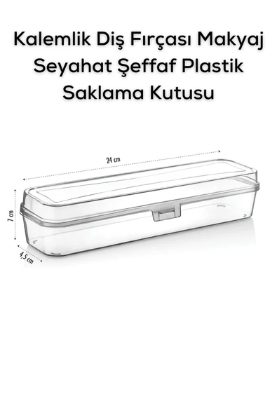 Mithra Life Kalemlik Diş Fırçası Makyaj Seyahat Şeffaf Plastik Saklama Kutusu MIT1237 - 7