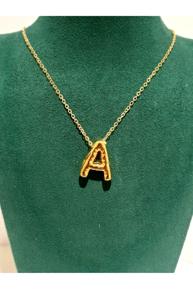 Monalisa Home Gold Renk Lüks Figürlü Gösterişli Harf Kolye ürün görseli 1