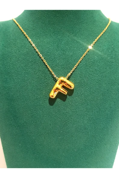 Monalisa Home Gold Renk Lüks Figürlü Gösterişli Harf Kolye ürün görseli 1