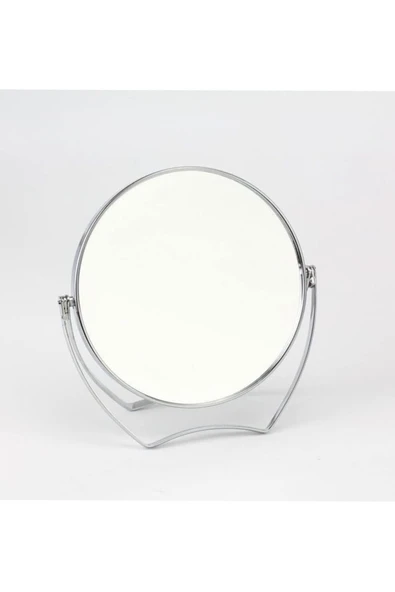 Mithra Life Mini Boy Büyüteçli Çift Taraflı Krom Kaplama Masa Ofis Makyaj Aynası MIT1243 - Resim 6