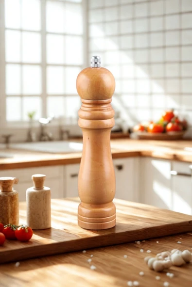 Mithra Life 2 li Büyük Boy Bambu Gövdeli Ahşap Tuz ve Karabiber Değirmeni Öğütücü MIT1249 ürün görseli