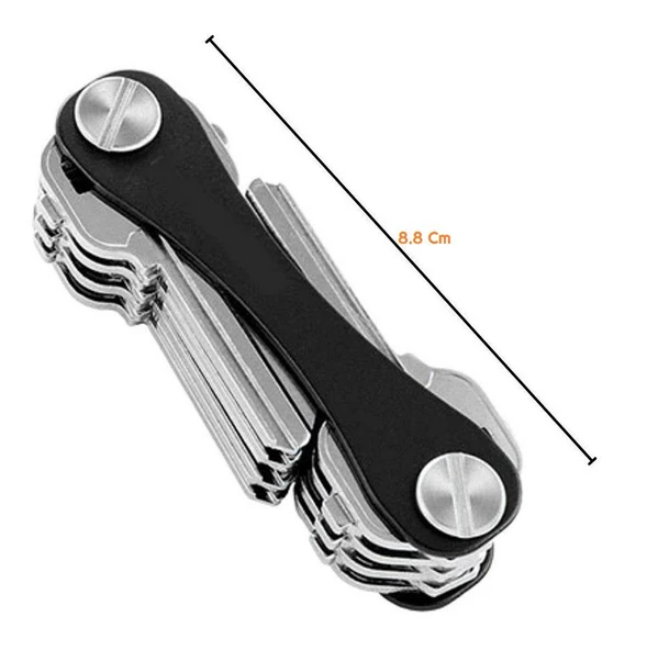 Zhltools Pratik Akılllı Anahtarlık Anahtar Düzenleyici Kompakt Aparat Kırmızı - Resim 5