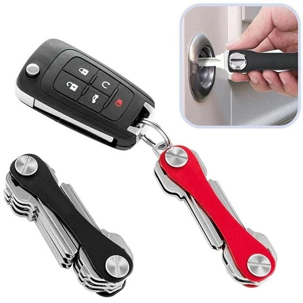 Zhltools Pratik Akılllı Anahtarlık Anahtar Düzenleyici Kompakt Aparat Kırmızı ürün görseli