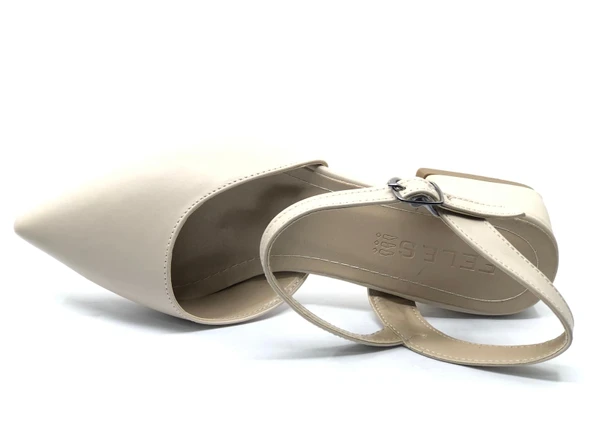 Feles Kısa Topuk Kadın Babet Ayakkabı - Resim 4