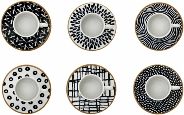 Porland Fractal Kahve Takımı 12 Parça ürün görseli