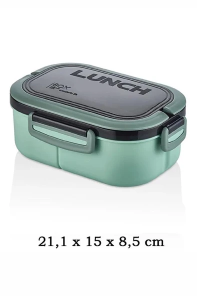 1200 ml Beslenme Kutusu Yemek Saklama Kabı Çatal Kaşık Okul Ofis Kamp Çocuk Çantası Sefer Tası - 7