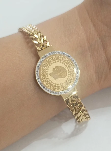 Monalisa Home Lüks  Gösterişli Figürlü Altın Renk Bileklik ürün görseli 1