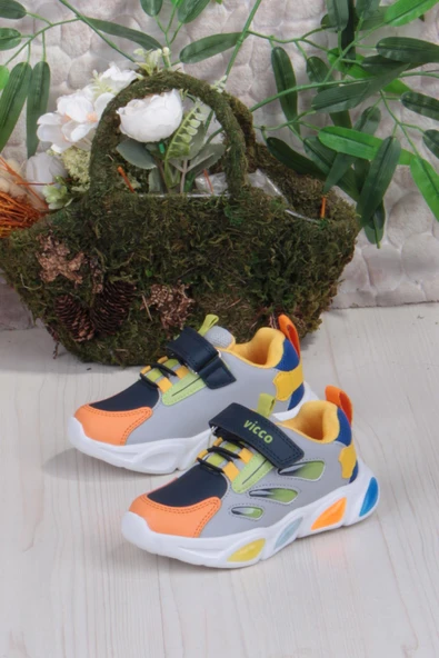 Vicco 346.B25K.227 Lamb Gri Işıklı Erkek Çocuk Ayakkabı - Resim 3