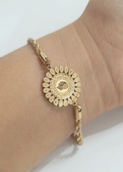 Monalisa Home Lüks  Gösterişli Figürlü Altın Renk Bileklik ürün görseli 1