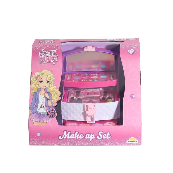 4279 3 Katmanlı Çantalı Makyaj Seti -Sunman ürün görseli