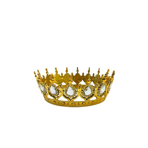 Monalisa Home Taşlı Pasta Tacı 13cm Mika Gold - 1