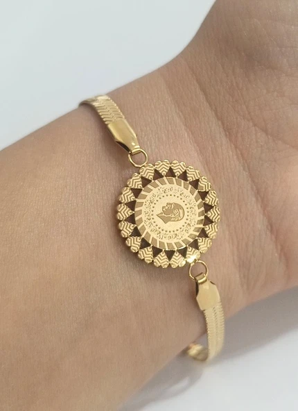 Monalisa Home Lüks  Gösterişli Figürlü Altın Renk Bileklik ürün görseli 1