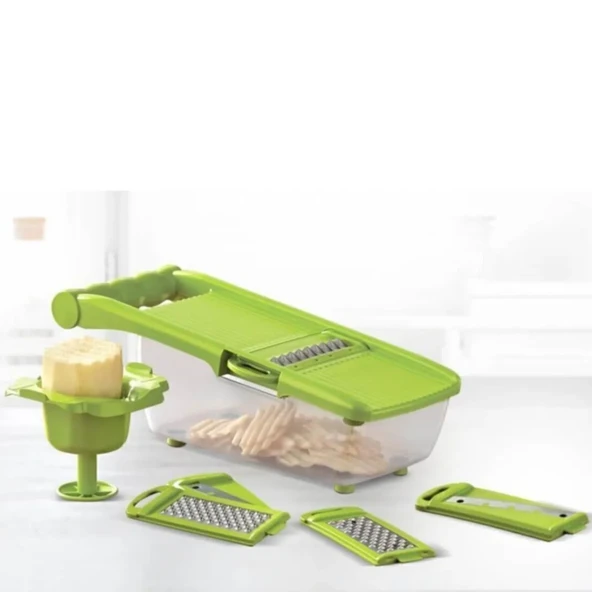 Mucit Home   Şarjörlü 5 Aparatlı Rende Yeşil - 1