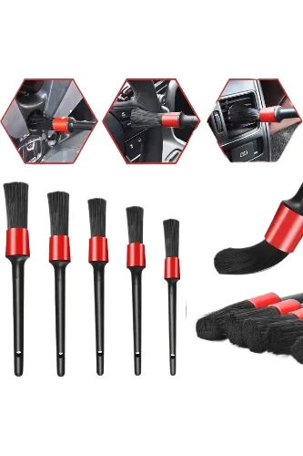 Petinka® 5’li Çok Amaçlı Araç İçi ve Dış Yüzey Temizlik & Detaylandırma Fırça Seti - Resim 4