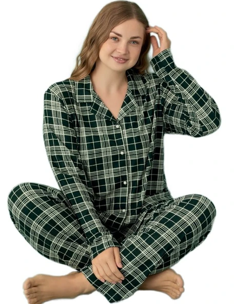 Giulia Romano Büyük Beden Kadın Pijama Takımı Rahat Ev Giyim Kışlık Süet Kumaş Hediyelik ürün görseli