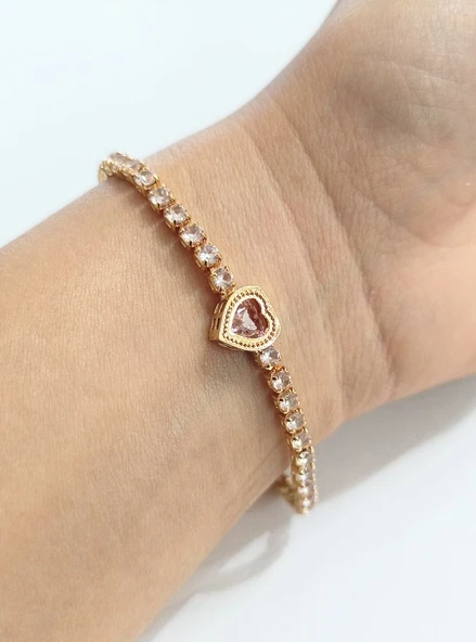 Monalisa Home Lüks  Gösterişli Taşlı Altın Renk Bileklik ürün görseli 1