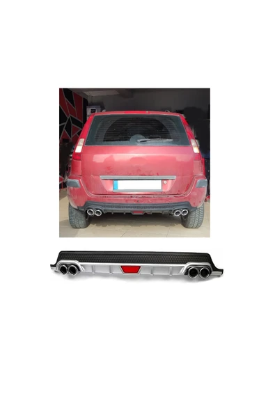 OTO H.İ.T. FORD FUSION UYUMLU BODY KİT DİFÜZÖR 4 ÇIKIŞ YUVARLAK GRİ MODEL 1 ürün görseli