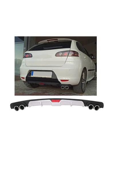 OTO H.İ.T. SEAT İBİZA MK2 UYUMLU BODY KİT DİFÜZÖR 4 ÇIKIŞ GRİ YUVARLAK ürün görseli