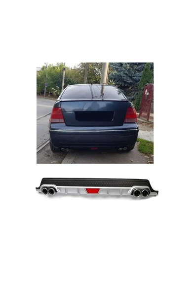 OTO H.İ.T. VOLKSWAGEN BORA UYUMLU BODY KİT DİFÜZÖR 4 ÇIKIŞ YUVARLAK GRİ MODEL 1 ürün görseli