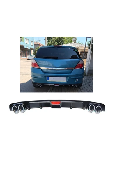 OTO H.İ.T. OPEL ASTRA H UYUMLU BODY KİT DİFÜZÖR 4 ÇIKIŞ SİYAH YUVARLAK ürün görseli