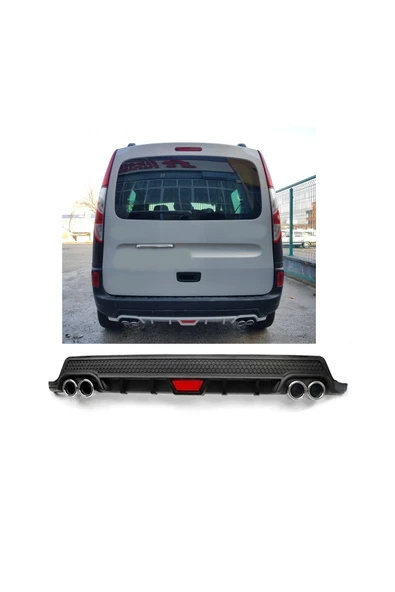 OTO H.İ.T. RENAULT KANGO 12 ÜZERİ UYUMLU BODY KİT DİFÜZÖR 4 ÇIKIŞ YUVARLAK SİYAH MODEL 2 ürün görseli