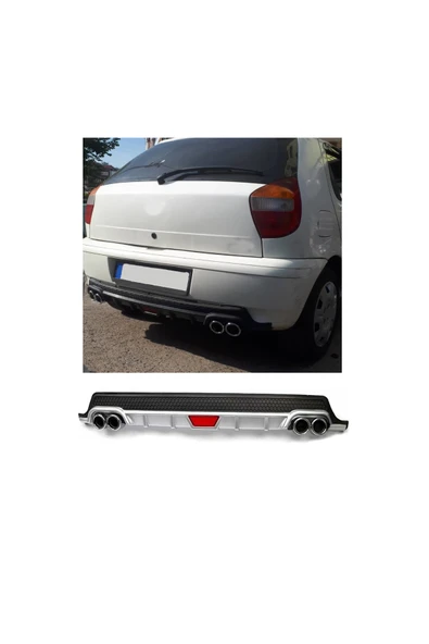 OTO H.İ.T. FİAT PALİO YENİ KASA UYUMLU BODY KİT DİFÜZÖR 4 ÇIKIŞ YUVARLAK GRİ MODEL 1 ürün görseli