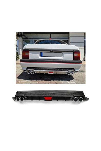 OTO H.İ.T. OPEL VECTRA A UYUMLU BODY KİT DİFÜZÖR 4 ÇIKIŞ YUVARLAK SİYAH MODEL 2 ürün görseli