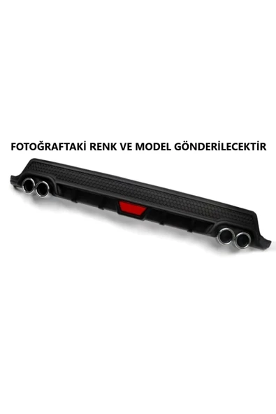 OTO H.İ.T. OPEL CORSA D UYUMLU BODY KİT DİFÜZÖR 4 ÇIKIŞ YUVARLAK SİYAH MODEL 2 - 4