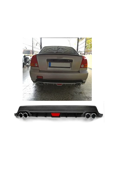 OTO H.İ.T. HYUNDAİ ACCENT ADMİRE UYUMLU BODY KİT DİFÜZÖR 4 ÇIKIŞ YUVARLAK SİYAH MODEL 2 ürün görseli