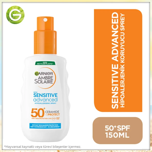 Garnier, Ambre Solaire Sensitive, Advanced Hipoalerjenik, Güneş Koruyucu Sprey, SPF50+ - 150 ml ürün görseli