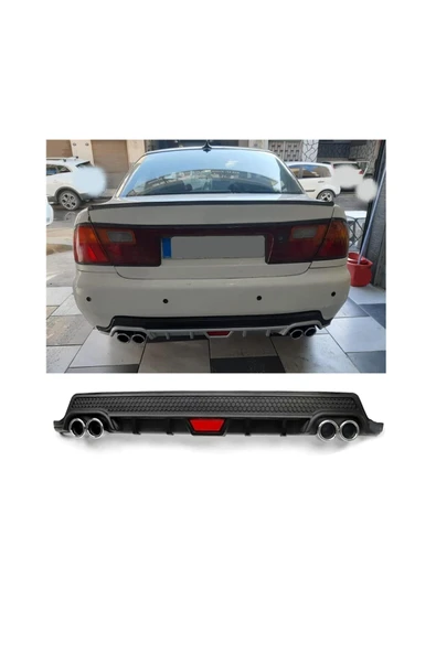 OTO H.İ.T. MAZDA 323 95-99 UYUMLU BODY KİT DİFÜZÖR 4 ÇIKIŞ YUVARLAK SİYAH MODEL 2 ürün görseli