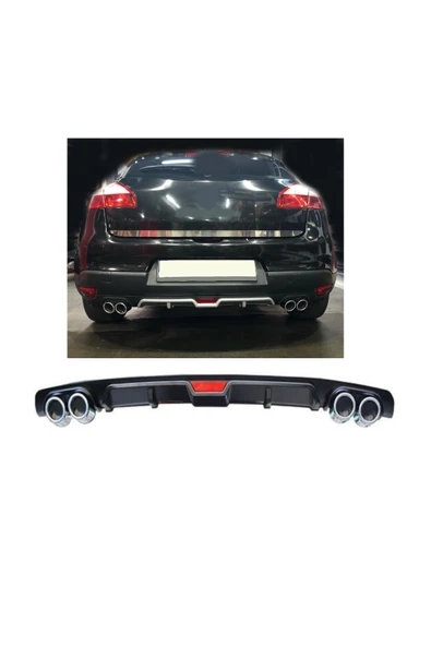 OTO H.İ.T. RENAULT MEGANE 3 UYUMLU BODY KİT DİFÜZÖR 4 ÇIKIŞ SİYAH YUVARLAK ürün görseli