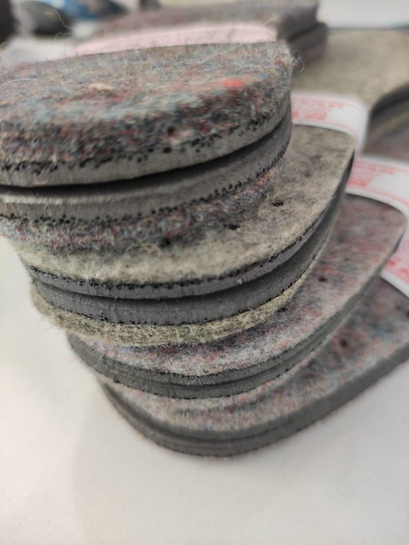 KIRÇILLI KAHVE KEÇE KAPLI EVA PATİK TABANI (10LU PAKET) - 3