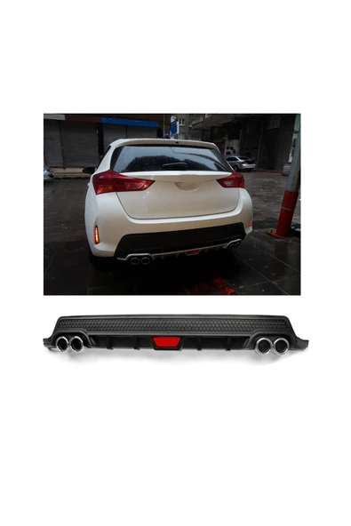 OTO H.İ.T. TOYOTA AURİS UYUMLU BODY KİT DİFÜZÖR 4 ÇIKIŞ YUVARLAK SİYAH MODEL 2 ürün görseli