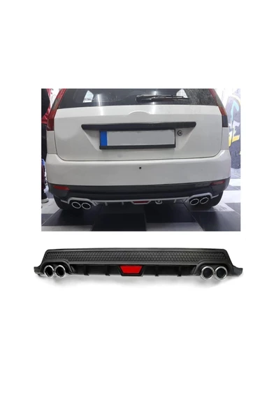 OTO H.İ.T. FORD FİESA 02-08 UYUMLU BODY KİT DİFÜZÖR 4 ÇIKIŞ YUVARLAK SİYAH MODEL 2 ürün görseli