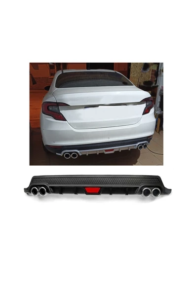 OTO H.İ.T. FİAT EGEA UYUMLU BODY KİT DİFÜZÖR 4 ÇIKIŞ YUVARLAK SİYAH MODEL 2 ürün görseli
