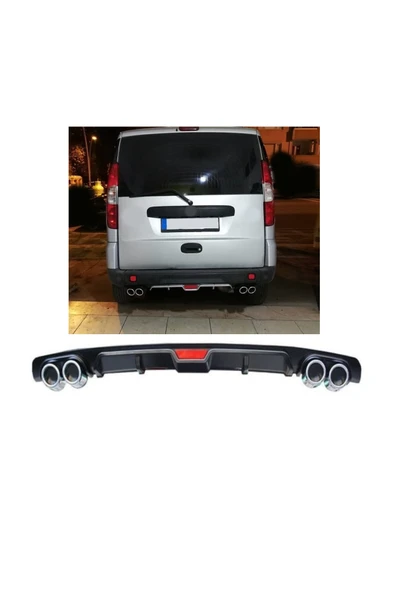 OTO H.İ.T. FİAT DOBLO D2 UYUMLU BODY KİT DİFÜZÖR 4 ÇIKIŞ SİYAH YUVARLAK ürün görseli