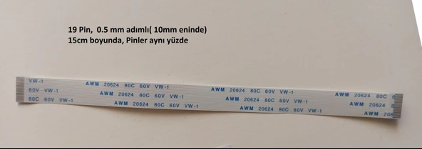 Awm 20624 80C 60V Vw-1 Flex Kablo 19 Pin 15Cm 19-0.5-15A ürün görseli 1