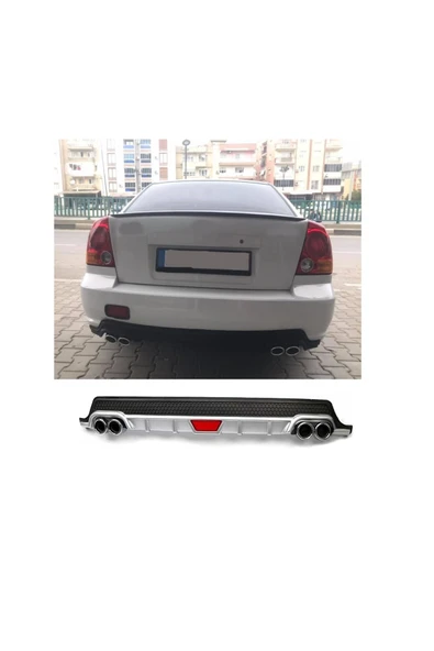OTO H.İ.T. HYUNDAİ ACCENT ADMİRE UYUMLU BODY KİT DİFÜZÖR 4 ÇIKIŞ YUVARLAK GRİ MODEL 1 ürün görseli