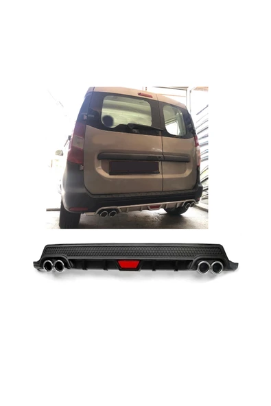 OTO H.İ.T. DACİA DOKKER UYUMLU BODY KİT DİFÜZÖR 4 ÇIKIŞ YUVARLAK SİYAH MODEL 2 ürün görseli