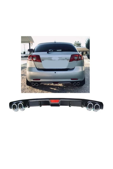 OTO H.İ.T. CHEVROLET LACETTİ UYUMLU BODY KİT DİFÜZÖR 4 ÇIKIŞ SİYAH YUVARLAK ürün görseli