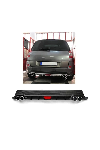 OTO H.İ.T. RENAULT SCENİC MK2 UYUMLU BODY KİT DİFÜZÖR 4 ÇIKIŞ YUVARLAK SİYAH MODEL 2 ürün görseli